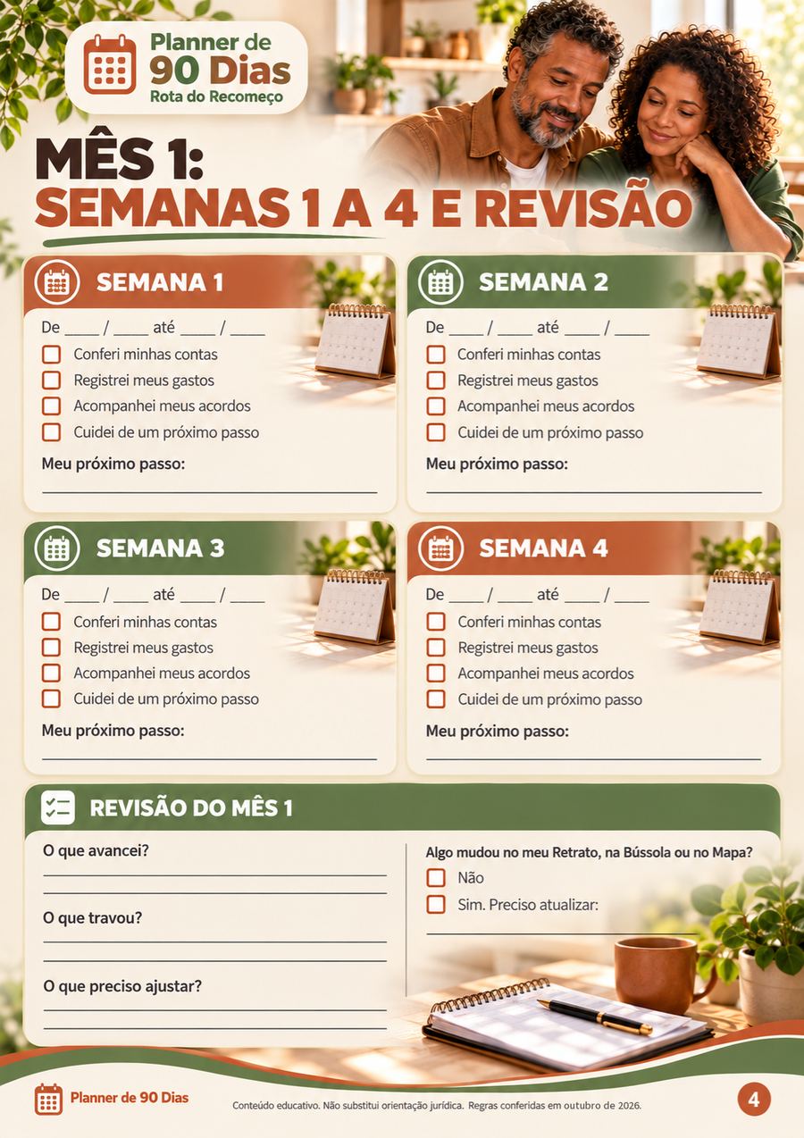 Página de acompanhamento do Planner