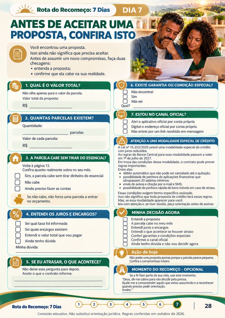 Antes de aceitar uma proposta, confira isto